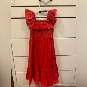 Girls Dress. Sea brand. Color: Red. Size 4